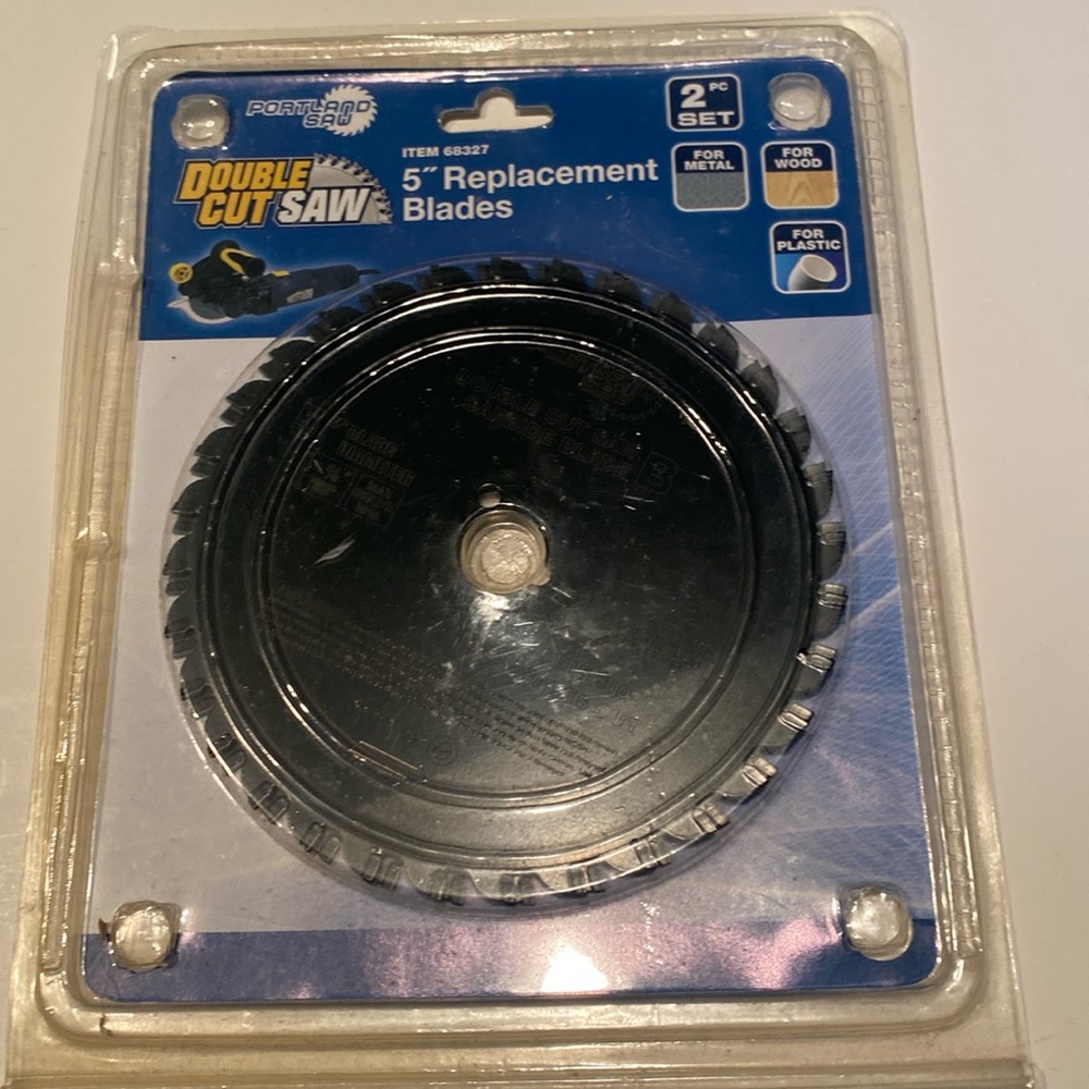 NIP Portland Cut Saw 5” Replacement Bl-des, Item #68327, 2 pc. Set